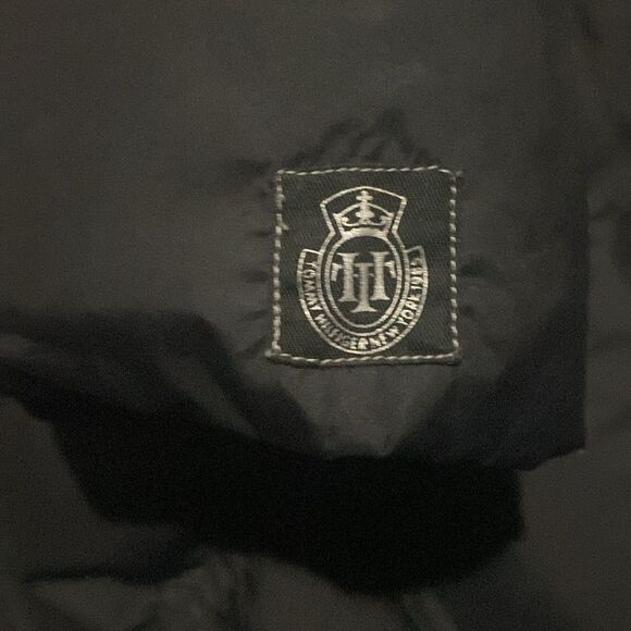 Tommy Hilfiger Black Puffer Jacket Coat With Detachable Hood Size 1X - Picture 4 of 5